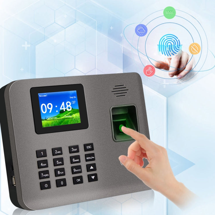 جهاز حضور وانصراف ببصمة الإصبع Realand AL325 بشاشة ملونة مقاس 2.4 بوصة وخاصية بطاقة الهوية وشبكة واي فاي، AL325