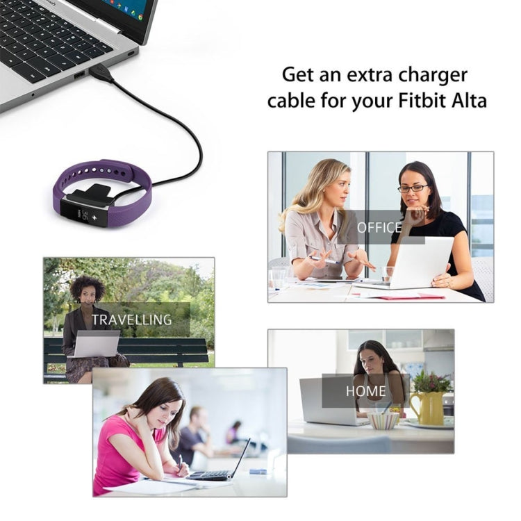 كابل شاحن USB لساعة Fitbit Alta مع زر إعادة الضبط، الطول: 30 سم