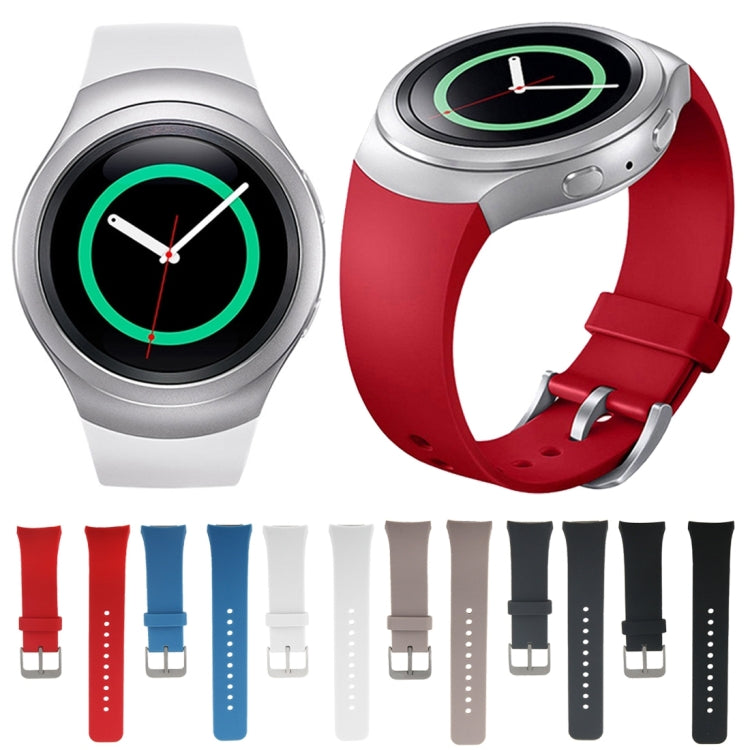 سوار ساعة من السيليكون بلون سادة لساعة Samsung Gear S2 Sport / Gear S2 Watch