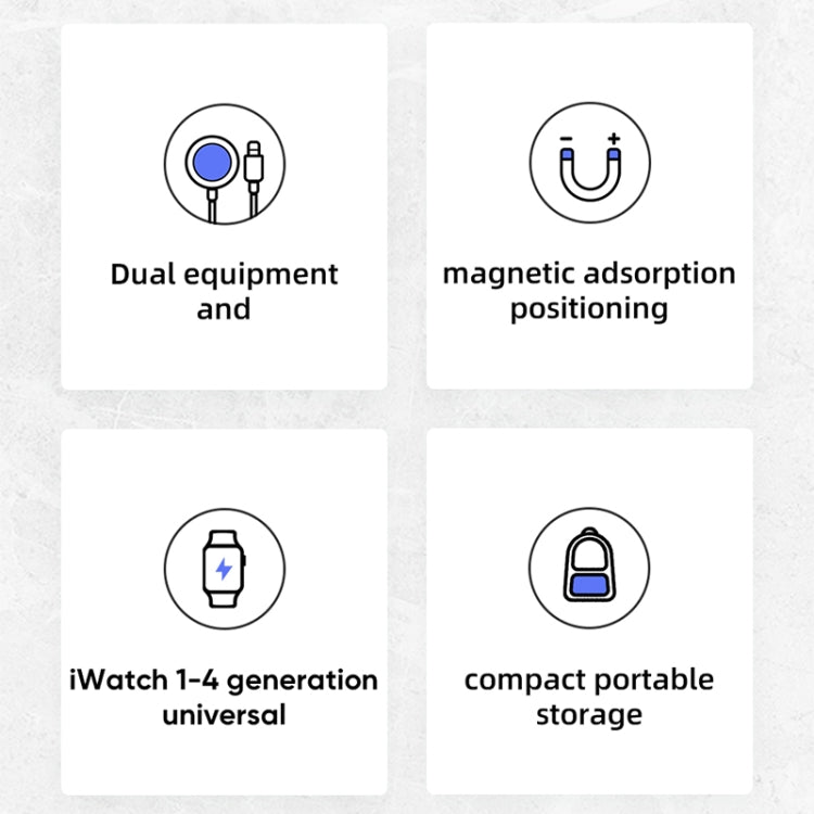 JOYROOM S-IW002 Ben Series 2 in 1 1.5m 3A Magnetic Charge Cable for Apple Watch