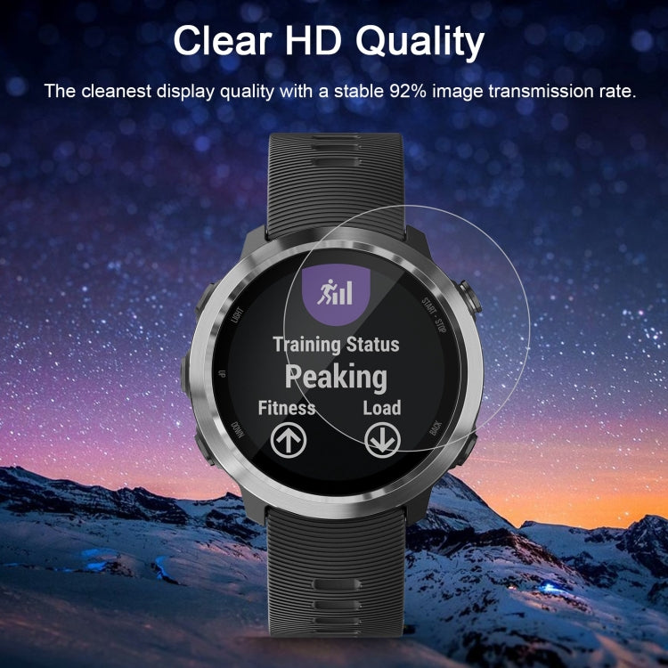 قطعتان من واقي الشاشة الزجاجي المقوى ENKAY Hat-Prince لجهاز Garmin Forerunner 645 بسمك 0.2 مم، صلابة السطح 9H، حافة منحنية 2.15D