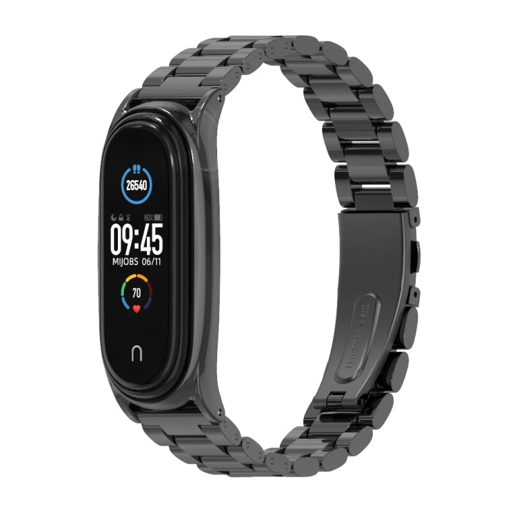 سوار ساعة Mijobs المعدني المصنوع من الفولاذ المقاوم للصدأ لساعة Xiaomi Mi Band 3 و4 و5 و6