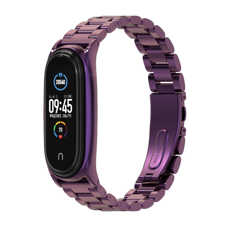 Mijobs Stainless Steel Metal Watch Band for Xiaomi Mi Band 3 & 4 & 5 & 6