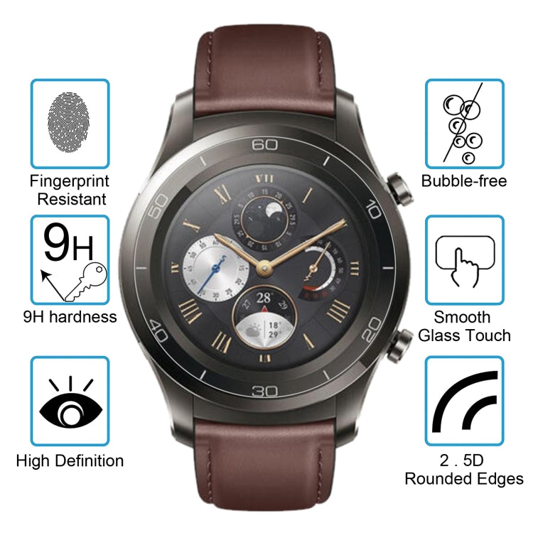قطعتان من غطاء ENKAY Hat-Prince لساعة Huawei Watch 2 Pro الذكية، بسمك 0.2 مم، صلابة سطح 9H، 2.15D، طبقة شاشة زجاجية مقاومة للانفجار، لساعة Huawei Watch 2 Pro (قطعتان)