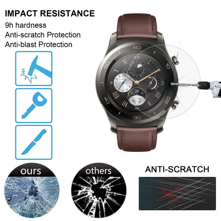 قطعتان من غطاء ENKAY Hat-Prince لساعة Huawei Watch 2 Pro الذكية، بسمك 0.2 مم، صلابة سطح 9H، 2.15D، طبقة شاشة زجاجية مقاومة للانفجار، لساعة Huawei Watch 2 Pro (قطعتان)