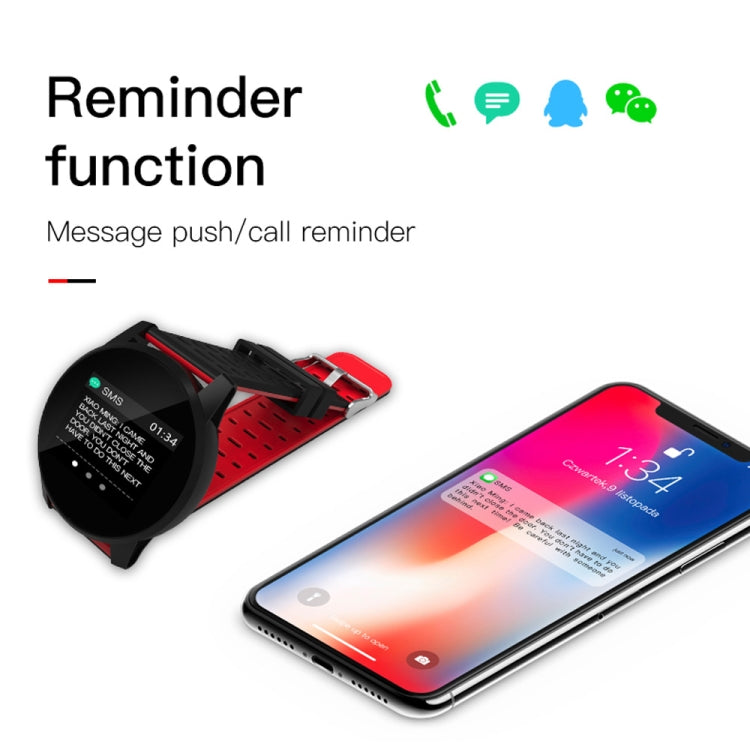 سوار ذكي KY108 مقاس 1.3 بوصة بدقة 240 × 240 مقاوم للماء IP67، يدعم تذكير المكالمات / مراقبة معدل ضربات القلب / مراقبة النوم / مراقبة ضغط الدم / مراقبة الأكسجين في الدم