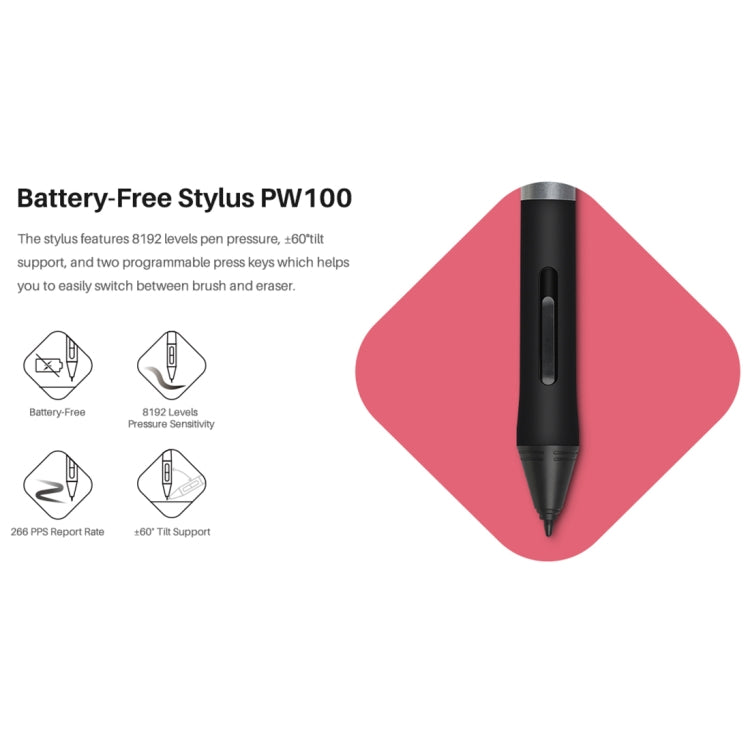 HUION Inspiroy Ink H320M 5080 LPI Art Drawing Tablet for Fun, with Battery-free Pen & Pen Holder, H320M