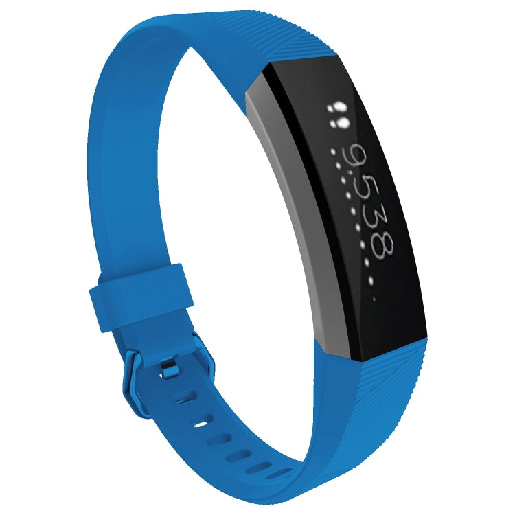 Solid Color Silicone Watch Band for FITBIT Alta / HR, Size: L(Brown), L
