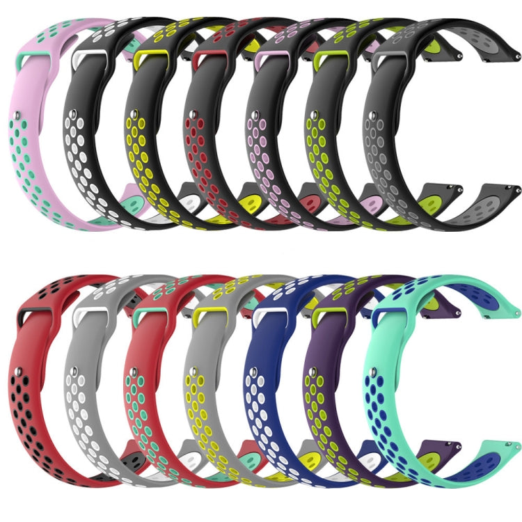 سوار ساعة مزدوج اللون لساعة Galaxy S3 Ticwatch Pro