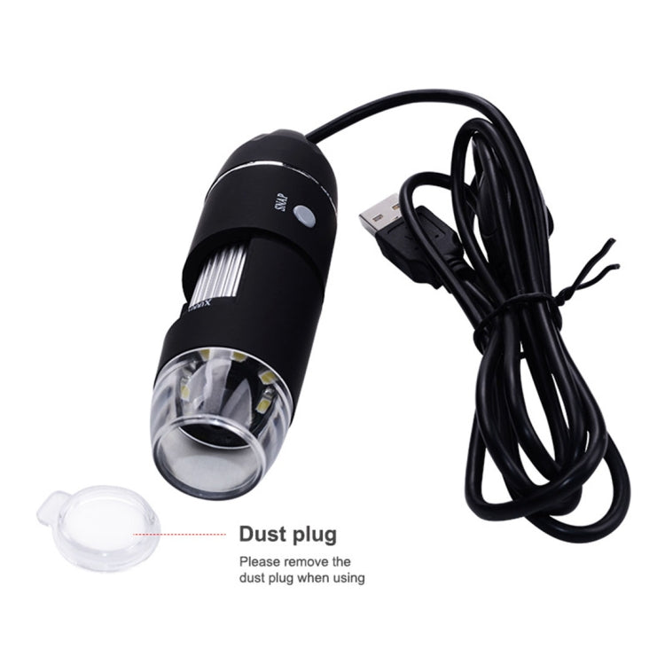 مجهر رقمي بمستشعر صورة 0.3 ميجابكسل ومكبر 1000X مزود بمنفذ USB و8 مصابيح LED وحامل احترافي