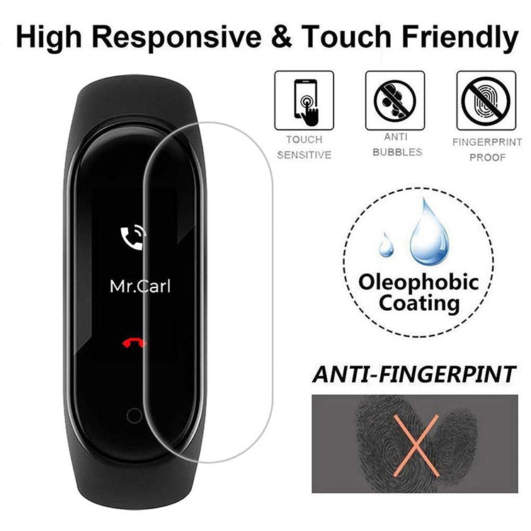 غشاء حماية شاشة ناعم من مادة PET لساعة Xiaomi Mi Band 5/6، قطعة واحدة