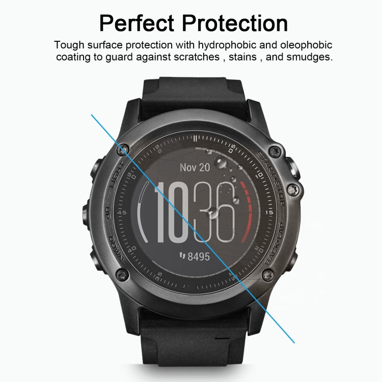 غطاء حماية ENKAY Hat-Prince لساعة Garmin Fenix 3 HR الذكية بسمك 0.2 مم ودرجة صلابة السطح 9H ودرجة 2.15D مع حافة منحنية وطبقة من الزجاج المقوى