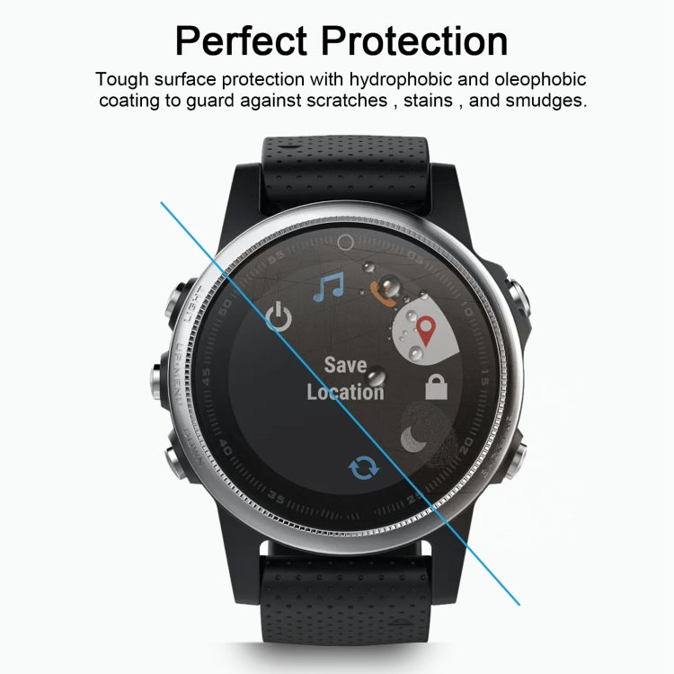 غطاء حماية ENKAY Hat-Prince لساعة Garmin Fenix 5S الذكية بسمك 0.2 مم، صلابة السطح 9H، حافة منحنية 2.15D، طبقة زجاجية مقواة