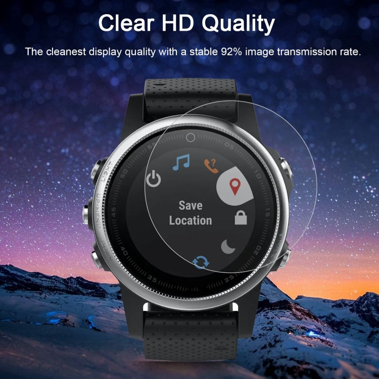 غطاء حماية ENKAY Hat-Prince لساعة Garmin Fenix 5S الذكية بسمك 0.2 مم، صلابة السطح 9H، حافة منحنية 2.15D، طبقة زجاجية مقواة