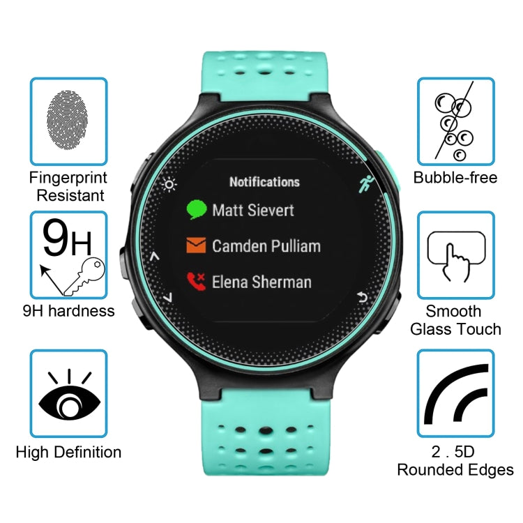 غطاء حماية ENKAY Hat-Prince لساعة Garmin Forerunner 235 الذكية بسمك 0.2 مم، صلابة السطح 9H، حافة منحنية 2.15D، غشاء زجاجي مقوى