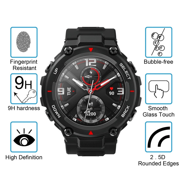 واقي شاشة من الزجاج المقوى 2.5D 9H لهاتف Huami Amazfit T-Rex بسمك 0.26 مم، لهاتف Huami Amazfit T-Rex