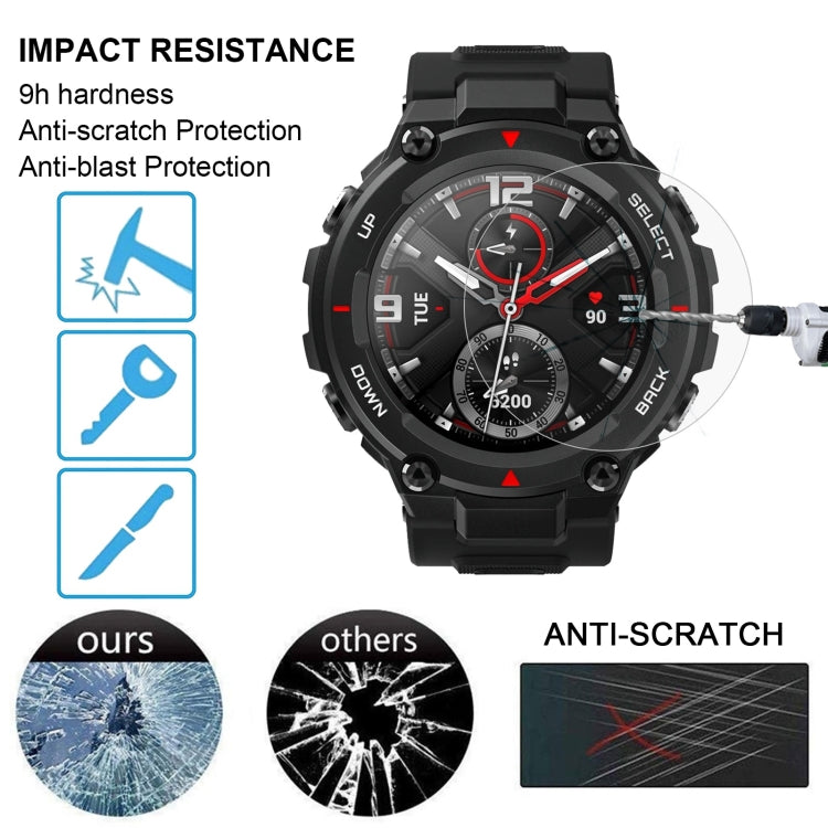 واقي شاشة من الزجاج المقوى 2.5D 9H لهاتف Huami Amazfit T-Rex بسمك 0.26 مم، لهاتف Huami Amazfit T-Rex