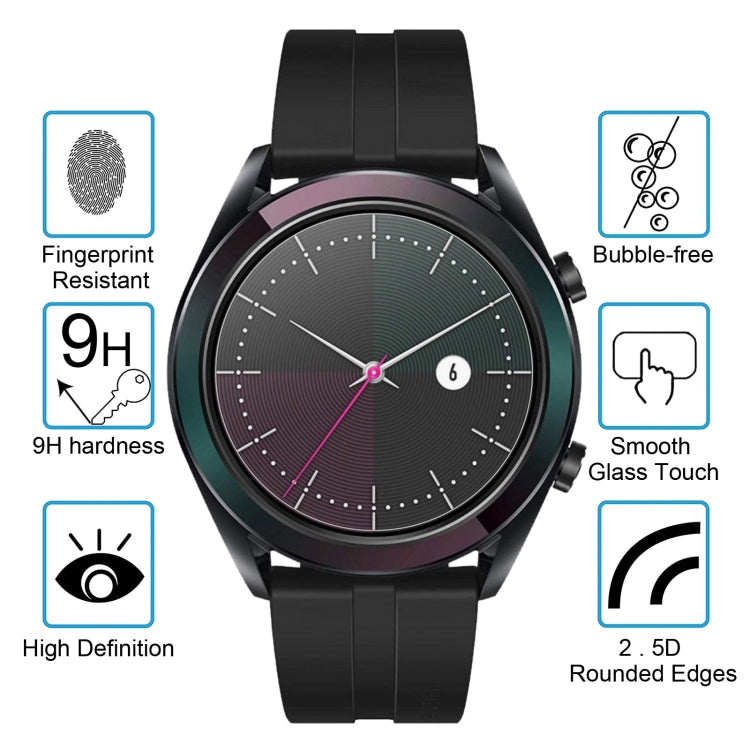 واقي شاشة من الزجاج المقوى 2.5D 9H لهاتف Huawei Watch GT Elegant مقاس 0.26 مم، لهاتف Huawei Watch GT Elegant