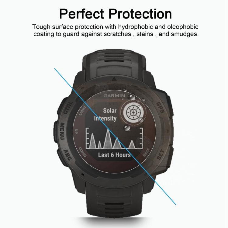 واقي شاشة من الزجاج المقوى 2.5D 9H لجهاز Garmin Instinct بسمك 0.26 مم، لجهاز Garmin Instinct