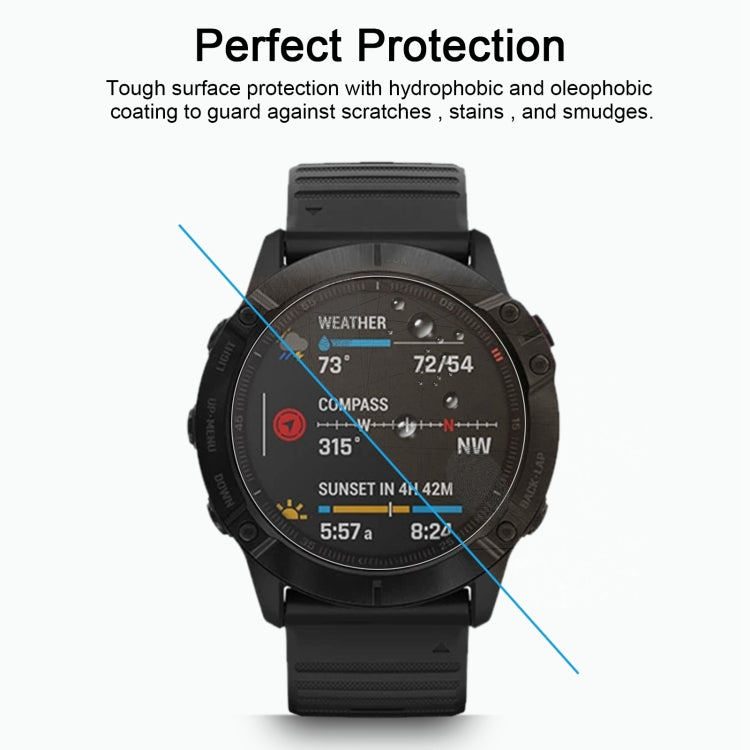 واقي شاشة من الزجاج المقوى 2.5D 9H لهاتف Garmin Fenix 6 Pro بسمك 0.26 مم، مناسب لهاتف Garmin Fenix 6 Pro
