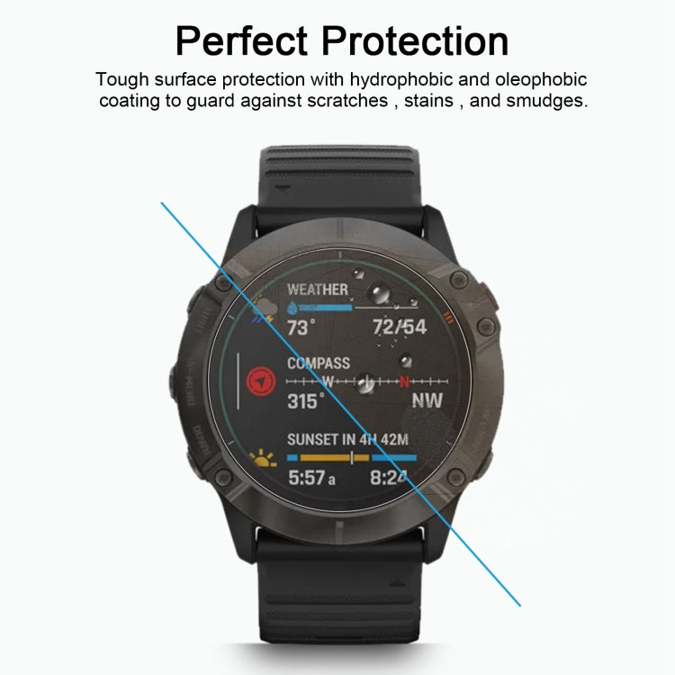 واقي شاشة من الزجاج المقوى 2.5D 9H لهاتف Garmin Fenix 6X Pro بسمك 0.26 مم، مناسب لهاتف Garmin Fenix 6X Pro