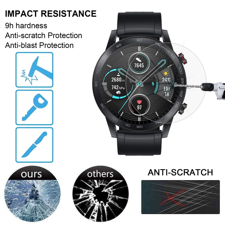 واقي شاشة من الزجاج المقوى 2.5D 9H لهاتف Huawei Honor Magic Watch2 بسمك 0.26 مم، لهاتف Huawei Honor Magic Watch2