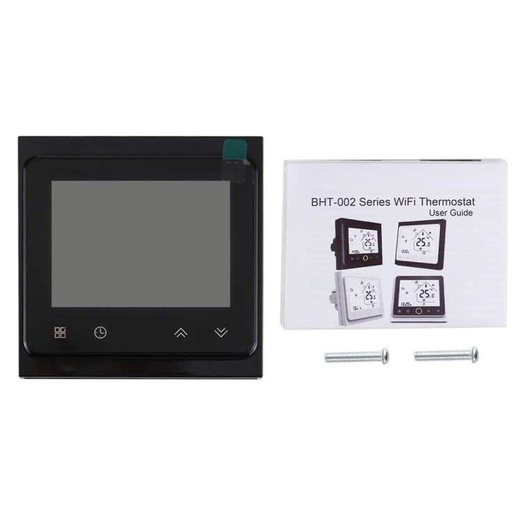 ترموستات غرفة تدفئة رقمية بشاشة LCD من نوع غلاية الماء/الغاز BHT-002GCLW 3A مع شاشة عرض للوقت، وتحكم عبر واي فاي، BHT-002GBLW 3A (أسود) نوع غلاية الغاز، BHT-002GBLW 3A (أبيض) نوع غلاية الغاز