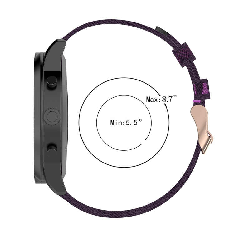 سوار معصم من النايلون المخطط مقاس 22 مم لساعة Fossil Hybrid Smartwatch HR، للرجال من الجيل الرابع Explorist HR وSport