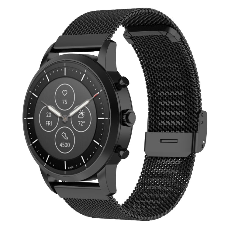 سوار ساعة شبكي معدني مقاس 22 مم لساعة Fossil Hybrid Smartwatch HR، للرجال من الجيل الرابع Explorist HR، للرجال، رياضي
