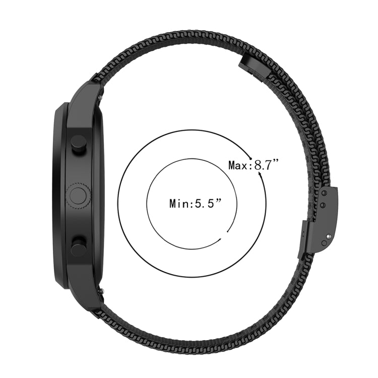سوار ساعة شبكي معدني مقاس 22 مم لساعة Fossil Hybrid Smartwatch HR، للرجال من الجيل الرابع Explorist HR، للرجال، رياضي