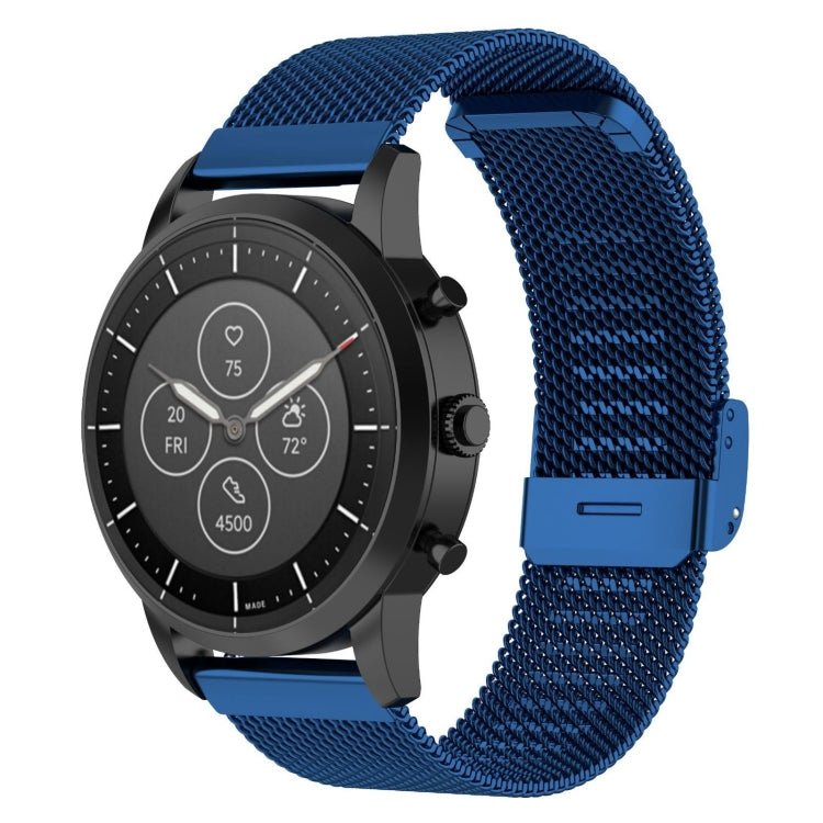 سوار ساعة شبكي معدني مقاس 22 مم لساعة Fossil Hybrid Smartwatch HR، للرجال من الجيل الرابع Explorist HR، للرجال، رياضي