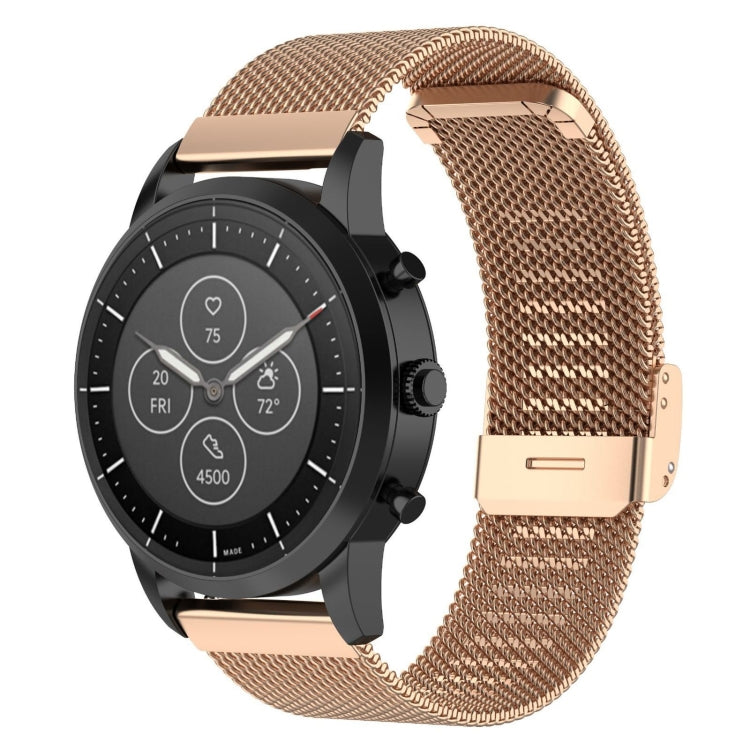 سوار ساعة شبكي معدني مقاس 22 مم لساعة Fossil Hybrid Smartwatch HR، للرجال من الجيل الرابع Explorist HR، للرجال، رياضي