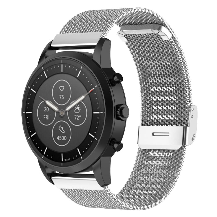 سوار ساعة شبكي معدني مقاس 22 مم لساعة Fossil Hybrid Smartwatch HR، للرجال من الجيل الرابع Explorist HR، للرجال، رياضي