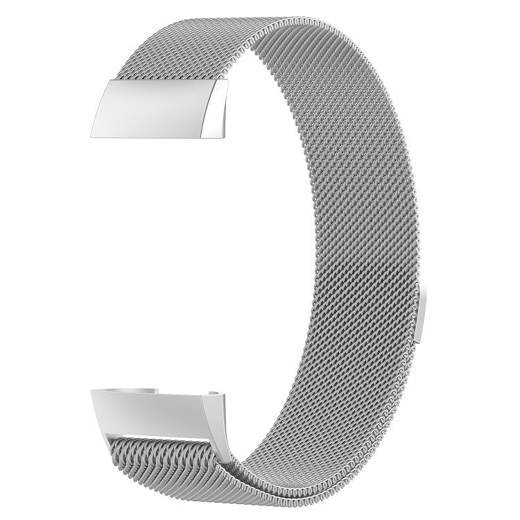 سوار ساعة مغناطيسي من الفولاذ المقاوم للصدأ لساعة FITBIT Charge 3، المقاس: صغير، 187 × 18 مم