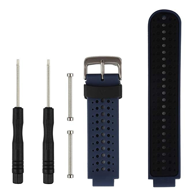 سوار ساعة رياضي من السيليكون ثنائي اللون لساعة Garmin Forerunner 230 / 235 / 620 / 630 / 735XT