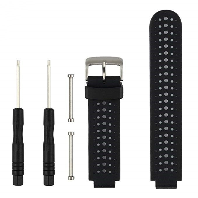 سوار ساعة رياضي من السيليكون ثنائي اللون لساعة Garmin Forerunner 230 / 235 / 620 / 630 / 735XT