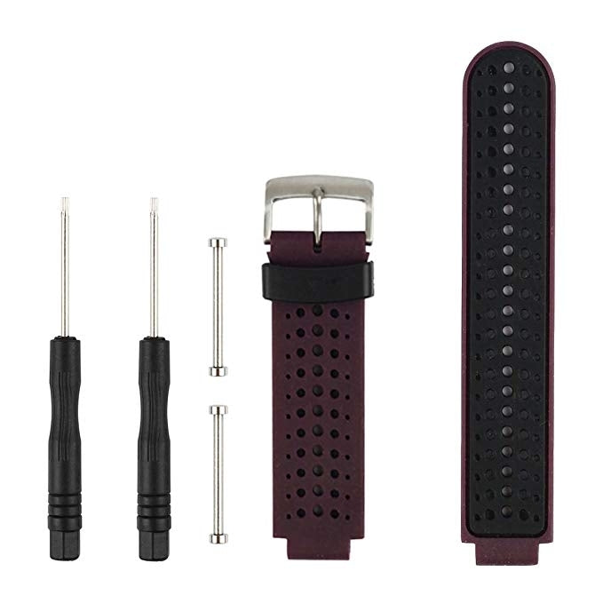 سوار ساعة رياضي من السيليكون ثنائي اللون لساعة Garmin Forerunner 230 / 235 / 620 / 630 / 735XT