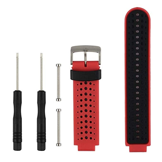 سوار ساعة رياضي من السيليكون ثنائي اللون لساعة Garmin Forerunner 230 / 235 / 620 / 630 / 735XT