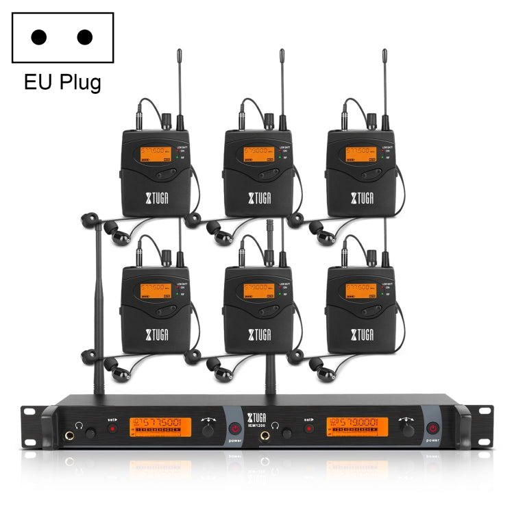 جهاز إرسال لاسلكي XTUGA IEM1200، 6 قطع، نظام مراقبة داخل الأذن، جهاز إرسال 6 قطع، حزمة جسمية