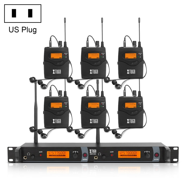 جهاز إرسال لاسلكي XTUGA IEM1200، 6 قطع، نظام مراقبة داخل الأذن، جهاز إرسال 6 قطع، حزمة جسمية