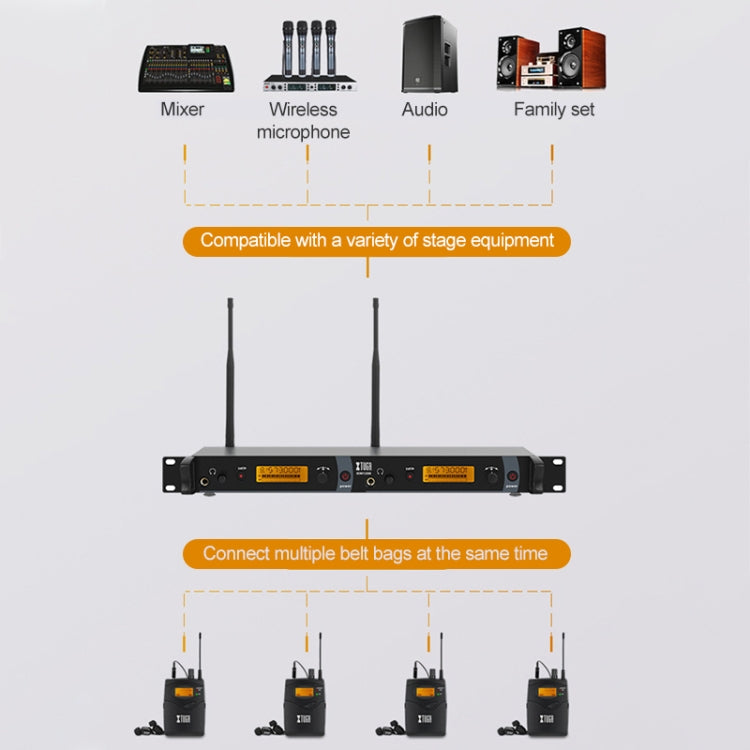 جهاز إرسال لاسلكي XTUGA IEM1200، 6 قطع، نظام مراقبة داخل الأذن، جهاز إرسال 6 قطع، حزمة جسمية