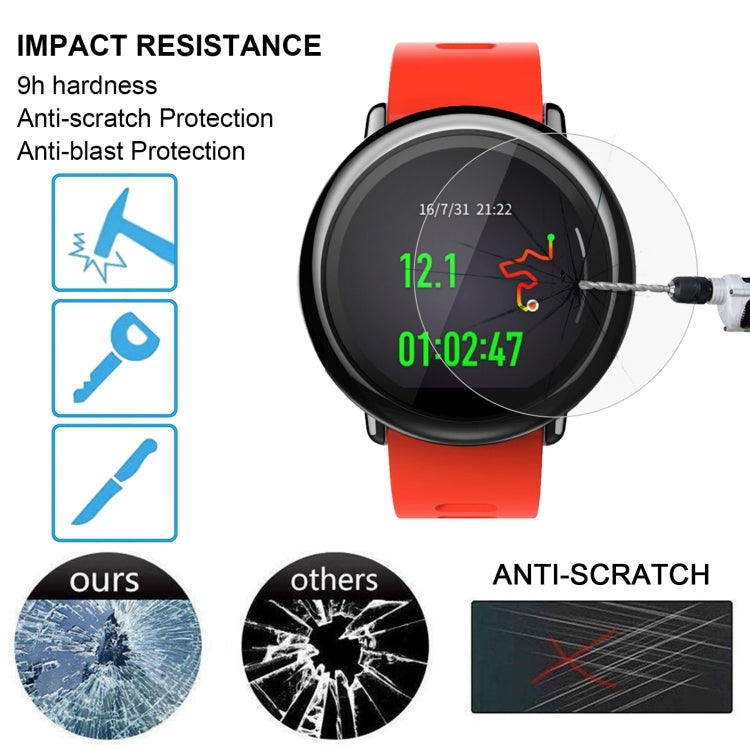 قطعتان من غطاء ENKAY Hat-Prince لساعة Xiaomi Huami AMAZFIT الذكية بسمك 0.2 مم، صلابة سطح 9H، 2.15D، طبقة شاشة زجاجية مقسّاة مقاومة للانفجار