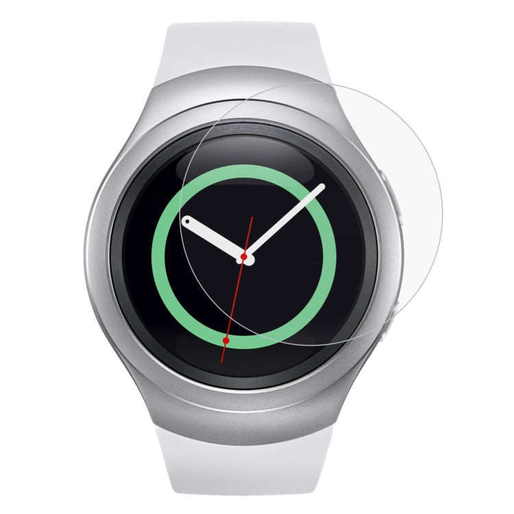 قطعتان من غطاء ENKAY Hat-Prince لساعة Samsung Gear S2 الذكية بسمك 0.2 مم، صلابة سطح 9H، 2.15D، طبقة شاشة زجاجية مقسّاة مقاومة للانفجار