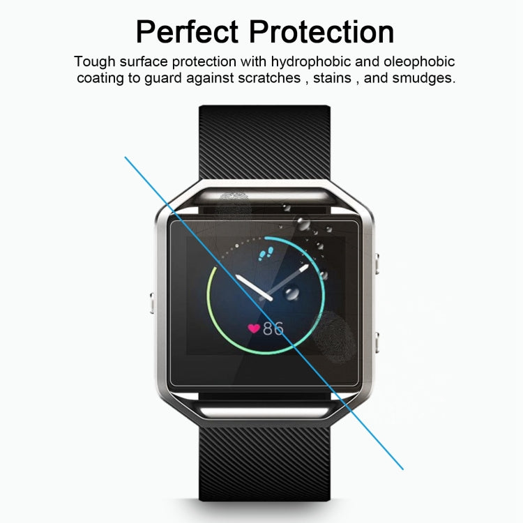 قطعتان من غطاء ENKAY Hat-Prince لساعة Fitbit Blaze الذكية بسمك 0.2 مم، صلابة السطح 9H، 2.15D، طبقة شاشة زجاجية مقسّاة مقاومة للانفجار