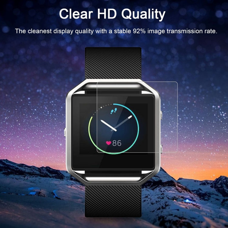 قطعتان من غطاء ENKAY Hat-Prince لساعة Fitbit Blaze الذكية بسمك 0.2 مم، صلابة السطح 9H، 2.15D، طبقة شاشة زجاجية مقسّاة مقاومة للانفجار