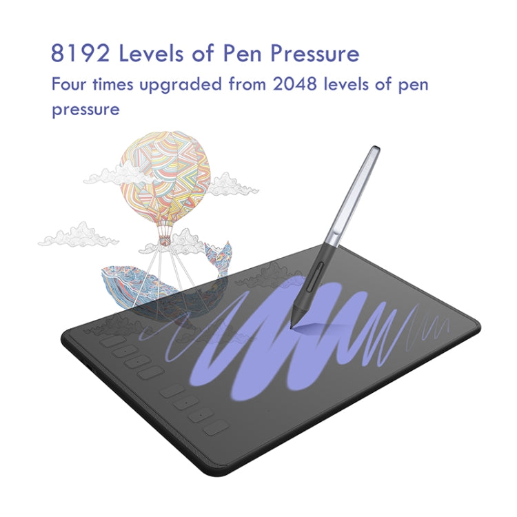 HUION Inspiroy Series H950P 5080LPI لوح رسم رسومي احترافي USB لنظامي التشغيل Windows / Mac OS، مع قلم بدون بطارية