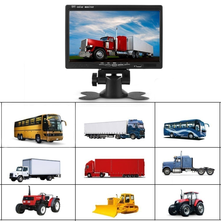 A1510 7 inch HD Car 12 IR Night Vision Rear View Backup Dual Camera Rearview Monitor, with 15m Cable, A1510