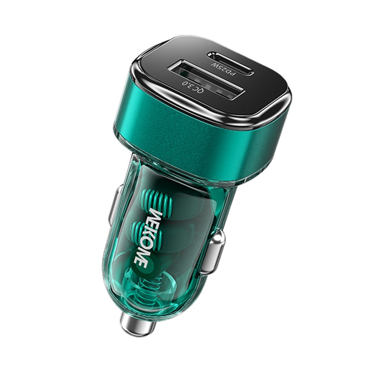 شاحن سيارة سريع شفاف من سلسلة فانجارد ميكا بمنفذ USB+Type-C من WK WP-C45، WP-C45 (برتقالي)، WP-C45 (أخضر)، WP-C45 (رمادي)