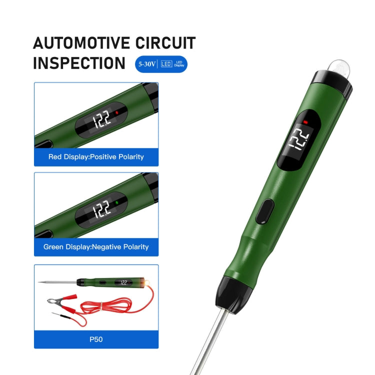 TopDiag P50 Car Digital Display Positive Load Voltage Measuring Instrument with Light, TopDiag P50