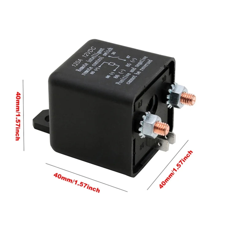 ZL180 12V 120A Car Relay Remote Rireless Battery Isolator with Battery Clip x 2 & Remote Control x 2, 12V 120A with Battery Clip x 2 & Remote Control x 2